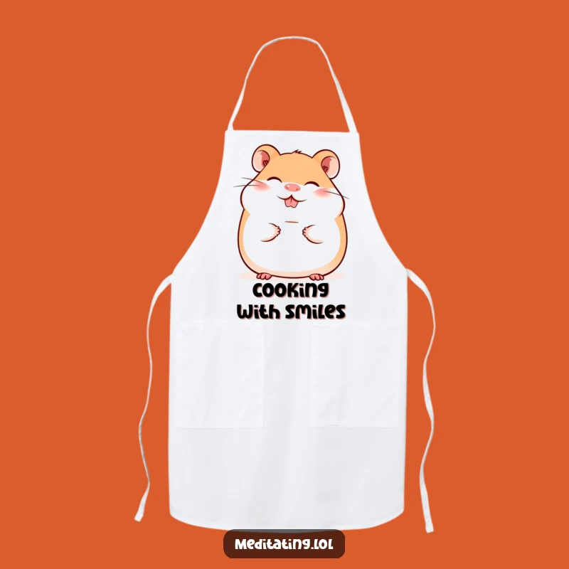 Funny Giggling Hamster Smile Apron - Kitchen Cheer & Humorous Gift