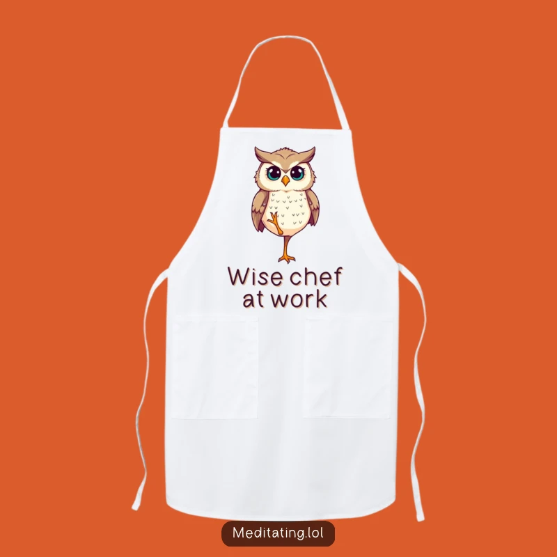 Funny Determined Owl Balance Apron - Cook with Poise