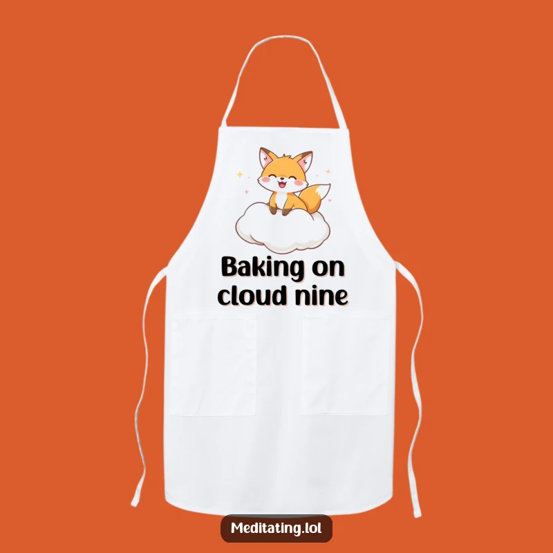 Funny Fox Cloud Cushion Apron: Joyful Cooking Creature Gift