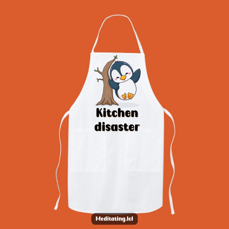 Funny Penguin Yoga Apron: Kitchen Wobbly Pose Wear, Perfect Funny Gift