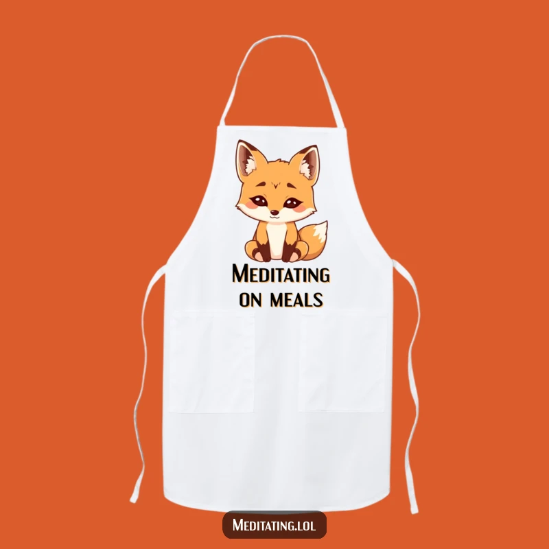 Funny Curious Fox Meditation Apron - Cook with Calm