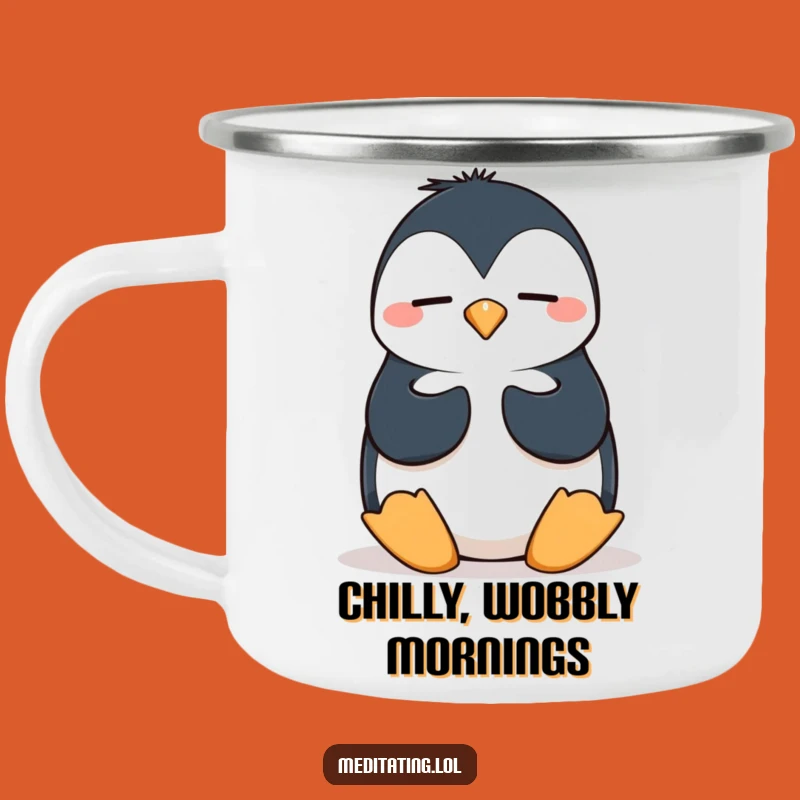 Funny Penguin Camping Mug: Your Wobbly Companion for Outdoor Zen
