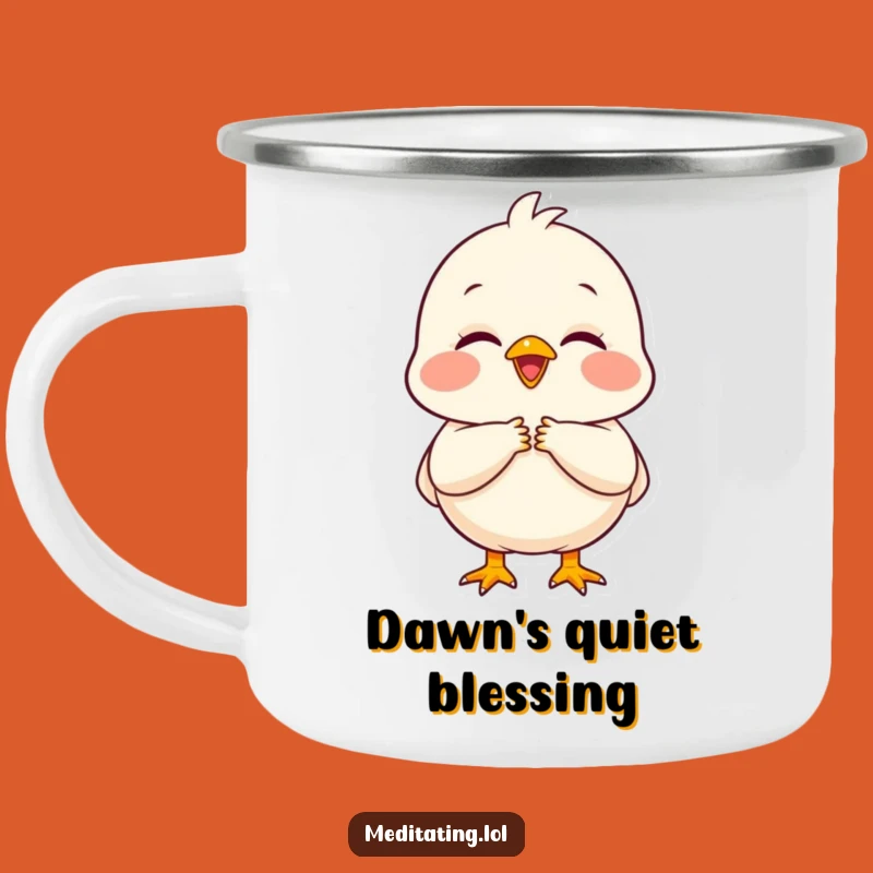 Funny Peaceful Chick Camping Mug: Sip Thanks Outdoors!