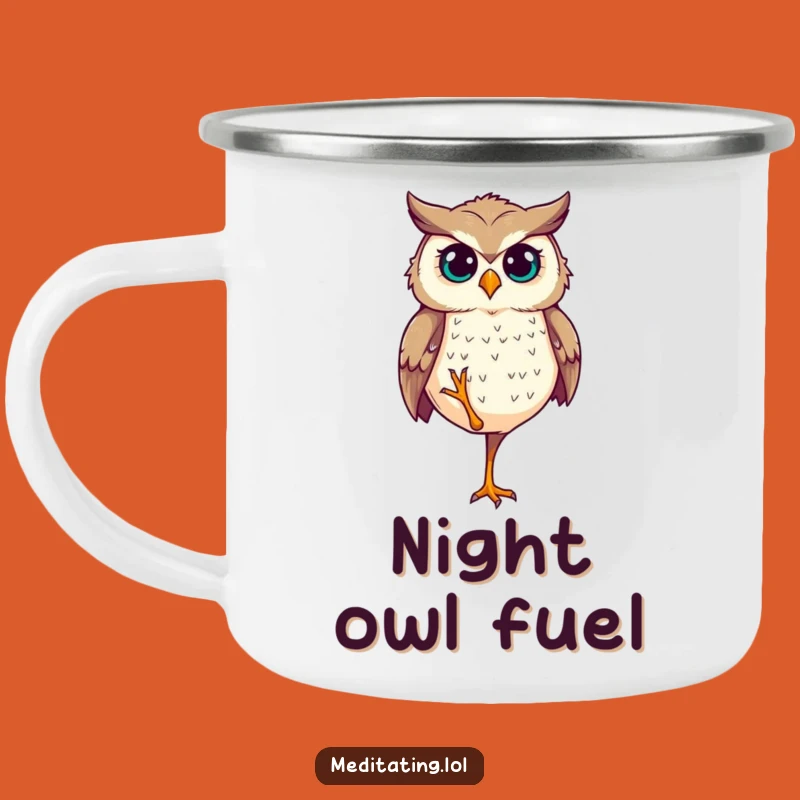 Funny Determined Owl Balance Camping Mug - Trail Stability