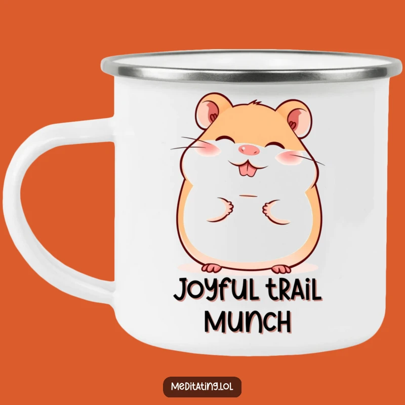 Funny Giggling Hamster Smile Camping Mug - Outdoor Cheer & Humorous Gift