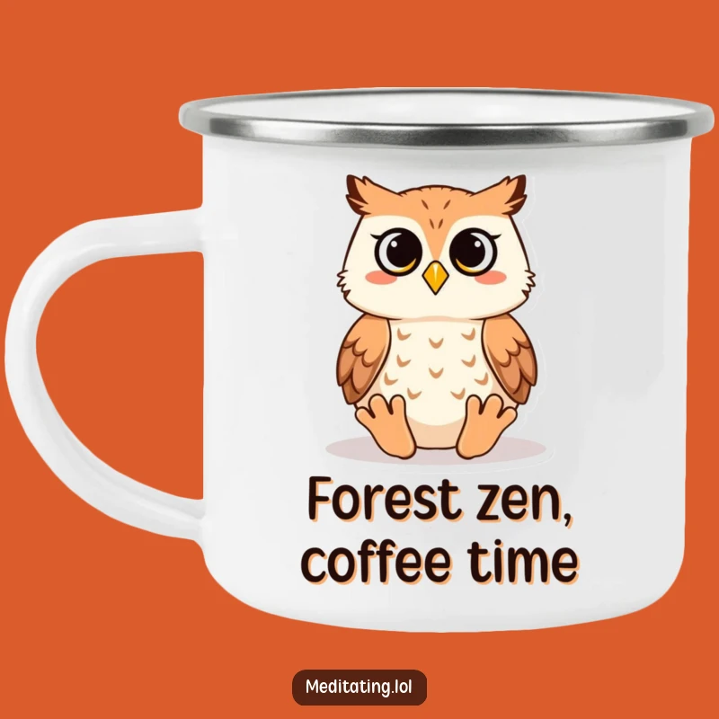 Funny Wise Owl Camping Mug: Your Trailside Companion for Zen and Giggles