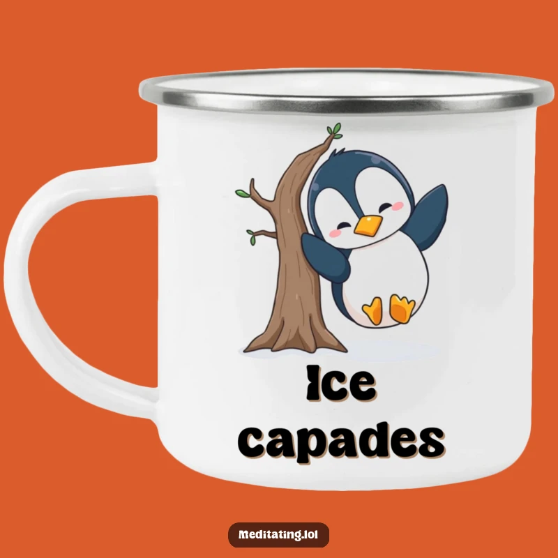 Funny Penguin Yoga Camping Mug: Durable Wobbly Pose Mug, Great Funny Gift