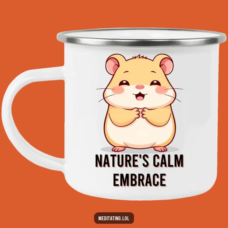 Funny Cheerful Hamster Camping Mug: Adventure with Adorable Stillness