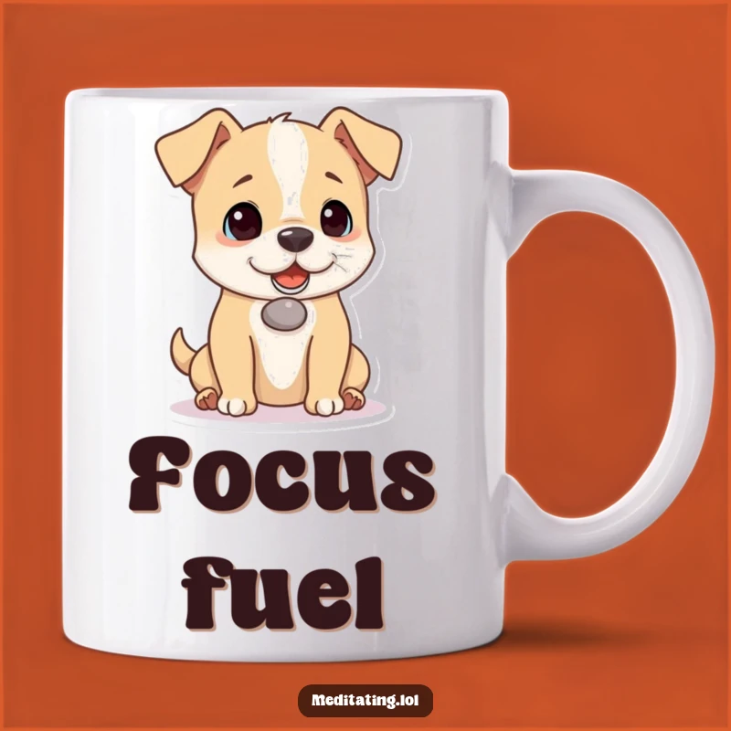 Funny Dog Pebble Balance Mug: Playful Pup's Balancing Act, Perfect Funny Gift