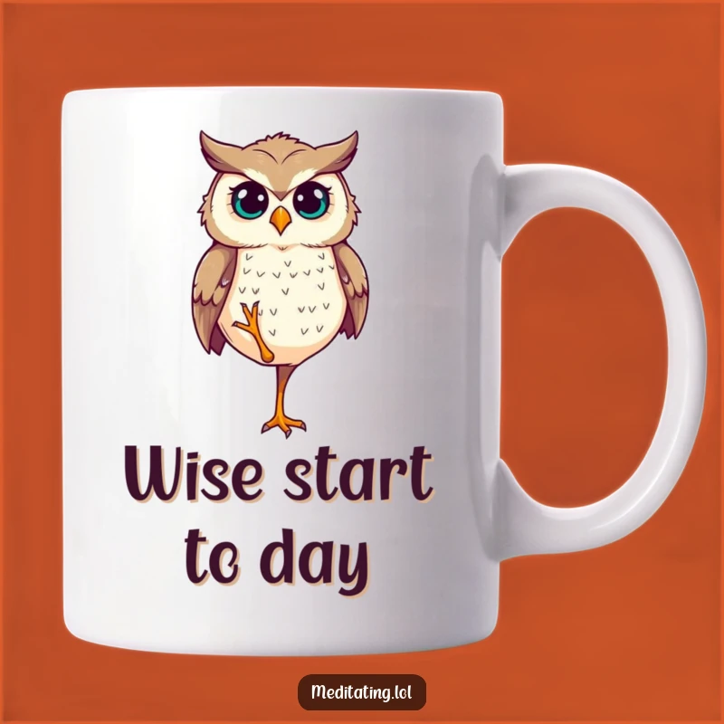 Funny Determined Owl Balance Mug - Wise & Witty Gift