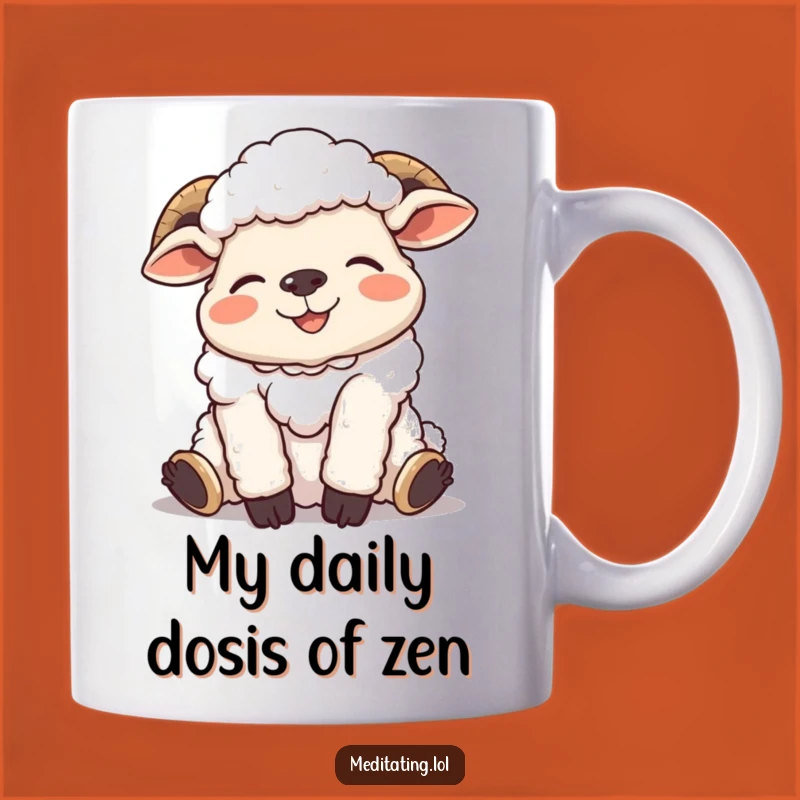 Funny Giggling Sheep Relaxed Pose Mug, Perfect Quirky Gift for Sheep Lovers
