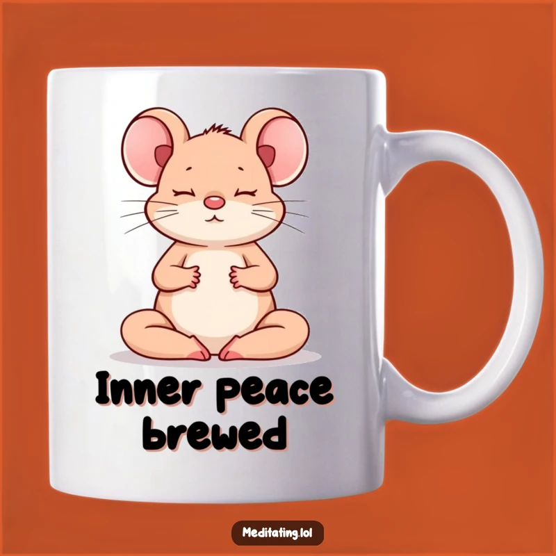 Funny Mouse Meditation Mug: Zen Rodent Gift for Peaceful Humor Lovers