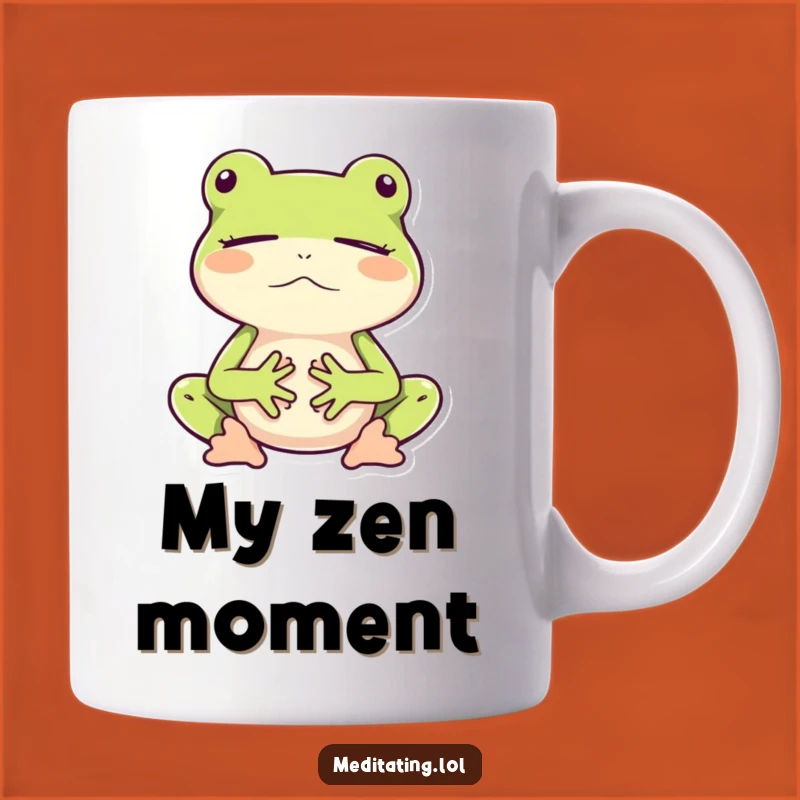 Funny Frog Meditation Mug - Peaceful Bouncing Zen Gift