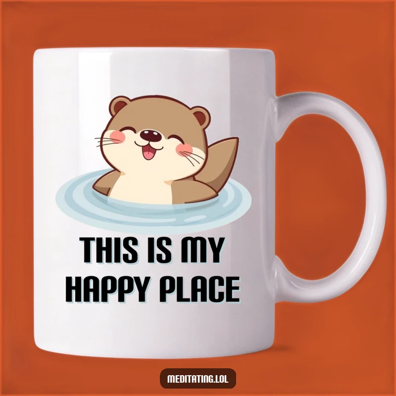 Funny Otter Mug Gift: Delighted Otter Floating Peacefully, Perfect For Animal Lovers
