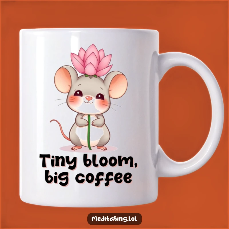 Funny Mouse Lotus Mug: Giggling Zen Creature Gift