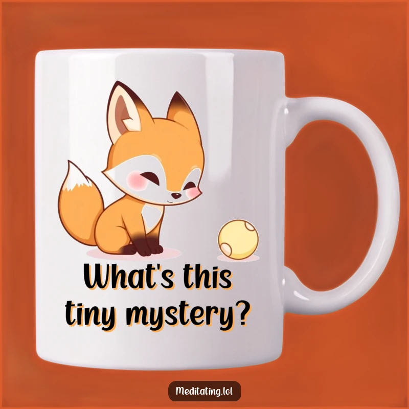 Funny Curious Fox Mug: Playful Contemplation Gift for Thinkers
