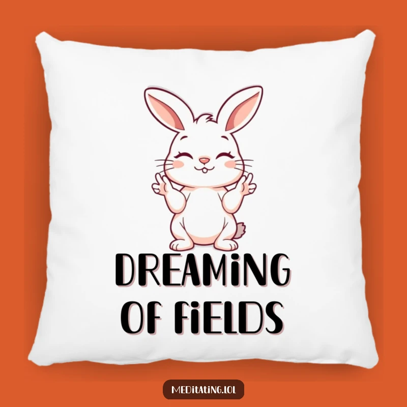 Funny Bunny Zen Pillow: Cozy Comfort with Hilarious Peaceful Vibes