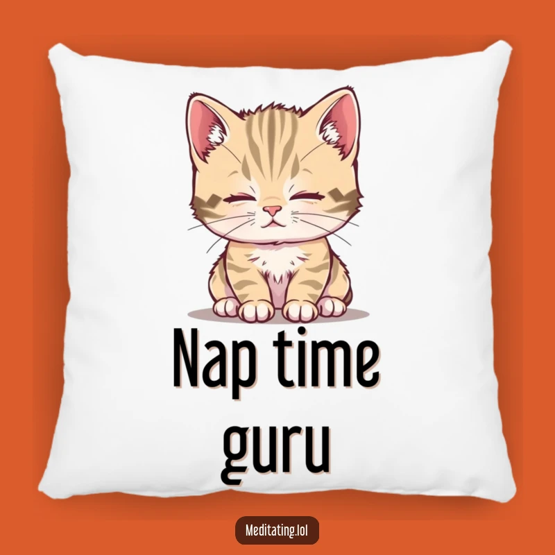 Funny Calm Kitten Pillow: Snuggle Up with Sweet Serenity!