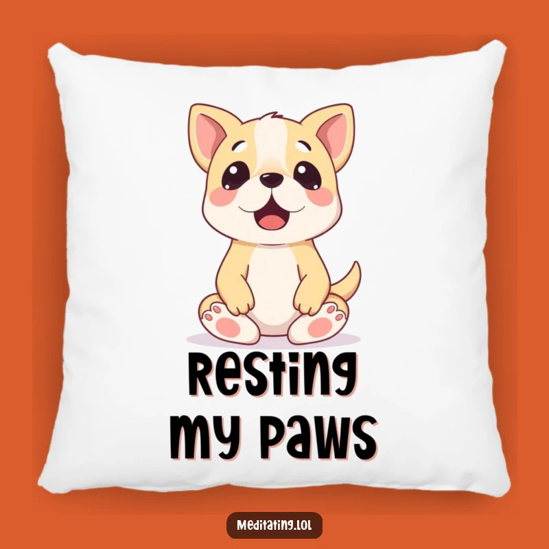 Funny Dog Wobbly Pose Pillow: Cozy Cushion for Relaxed Homes
