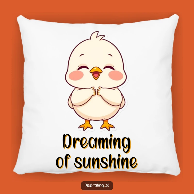 Funny Peaceful Chick Pillow: Snuggle Up with Sweet Thanks!