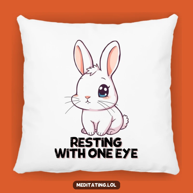 Funny Rabbit Meditation Pillow: Cozy Comfort with a Curious Touch
