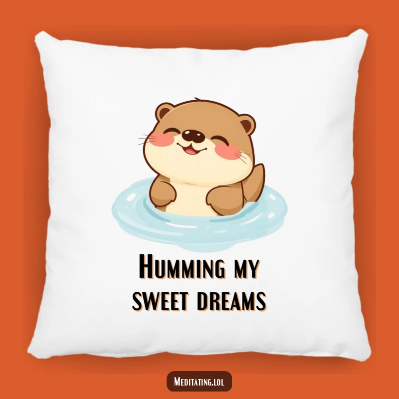 Funny Otter Humming Pillow: Comfy Aquatic Cushion for Sweet Dreams