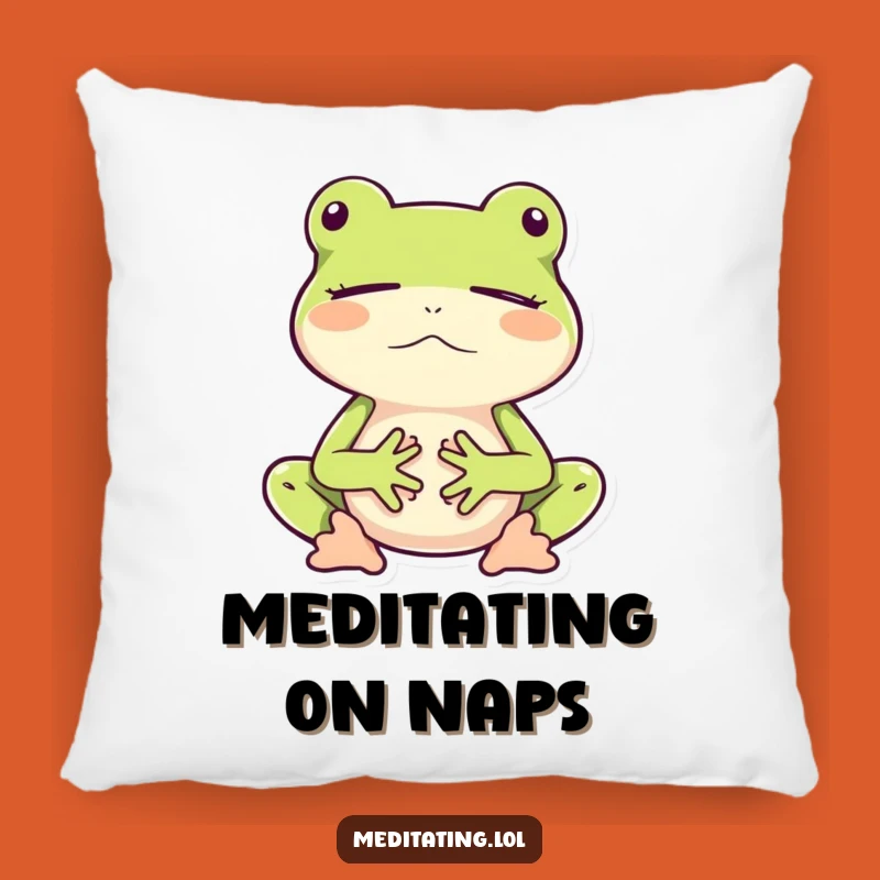 Funny Frog Meditation Pillow - Cozy Comfort for Zen Moments