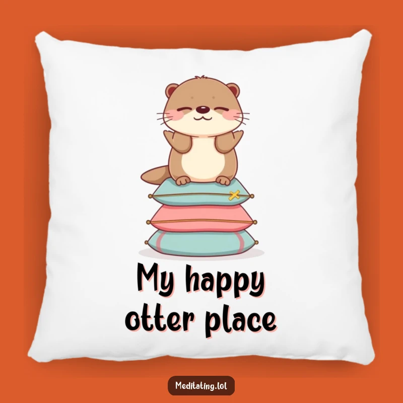 Funny Otter Cushion Pillow: Cozy & Hilarious Animal Accent for Home