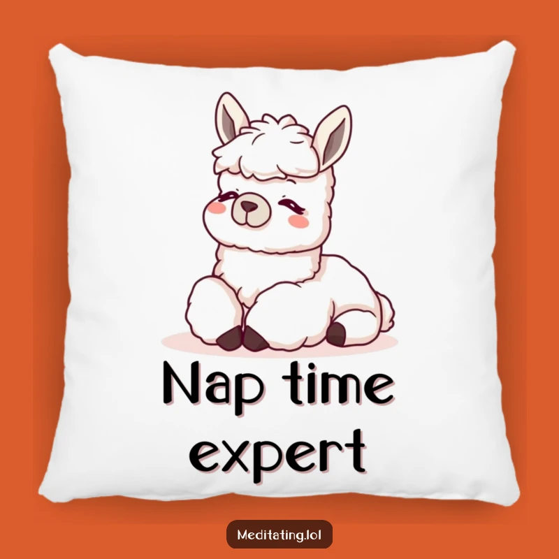 Funny Llama Relax Pillow: Cozy Cushion, Adorable Content Animal, Hilarious Home Decor Accent