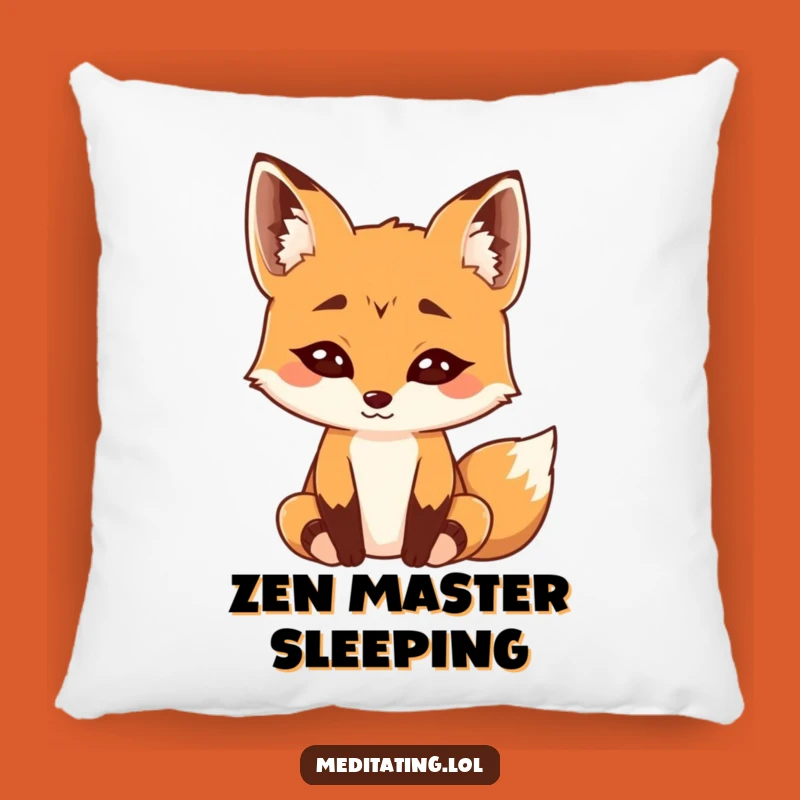 Funny Curious Fox Meditation Pillow - Comfy Zen Decor