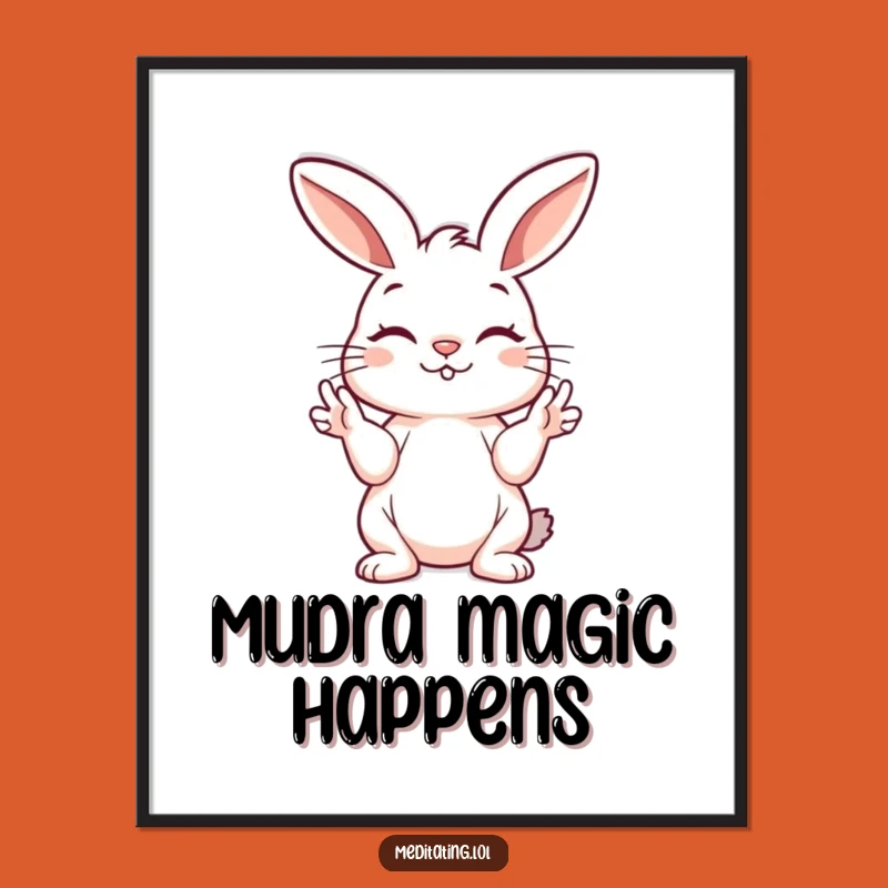 Funny Bunny Digital Art: Hilarious Peace and Calm for Instant Decor