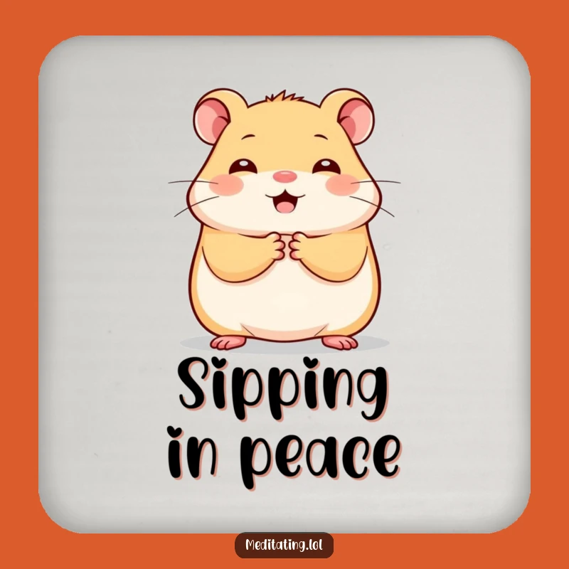 Funny Cheerful Hamster Coasters: Protect Surfaces with Adorable Art