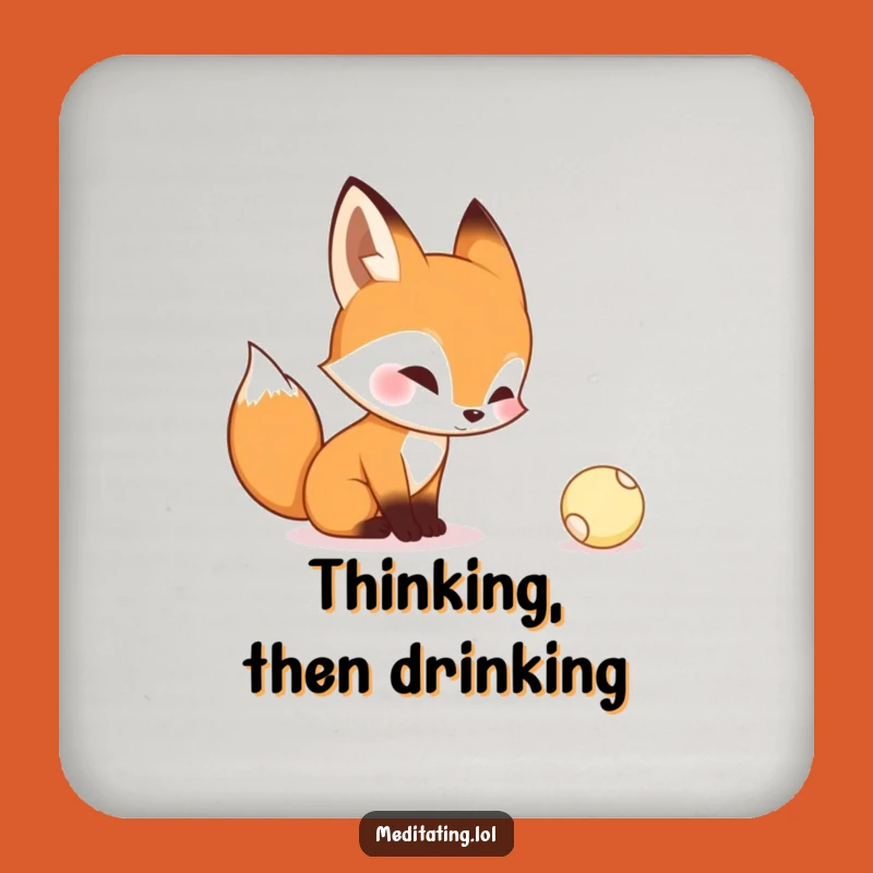Funny Curious Fox Coaster Set: Protect Surfaces with Playful Charm