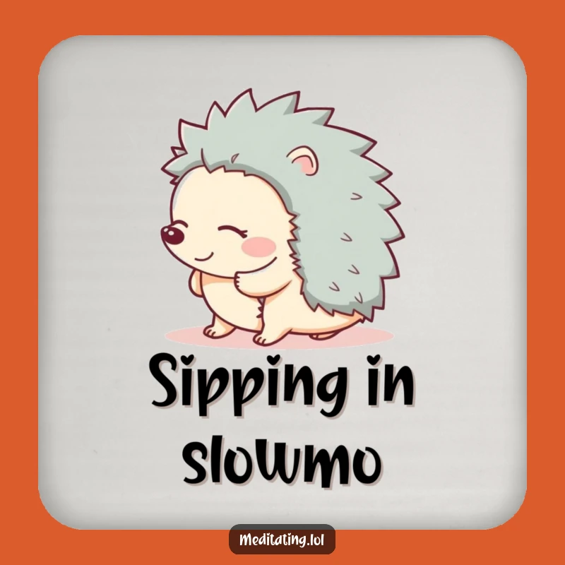 Funny Giggling Hedgehog Coaster Set: Protect Surfaces with Smiles