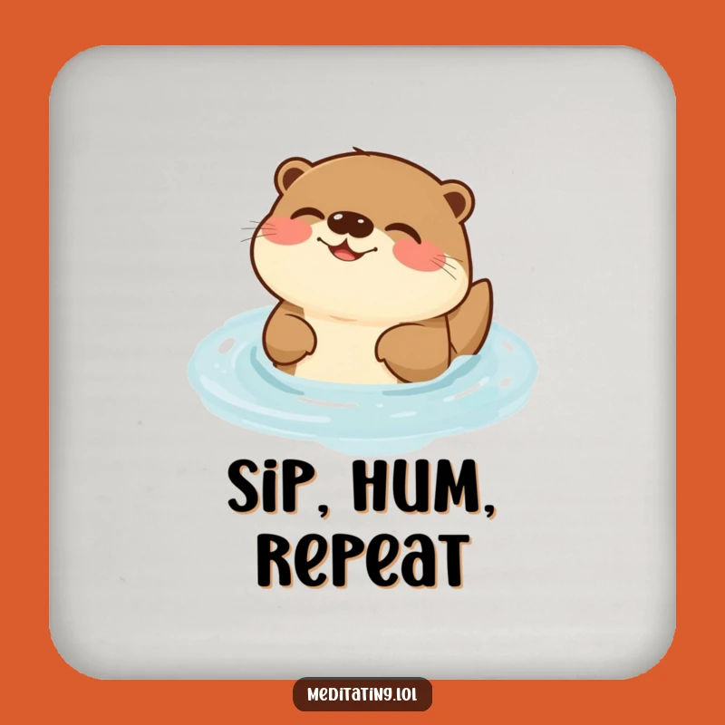 Funny Otter Humming Coaster: Protect Surfaces with This Aquatic Decor
