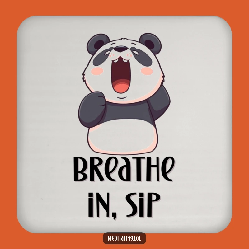 Funny Panda Breathe Coaster: Protect Surfaces with Hilarious Calm