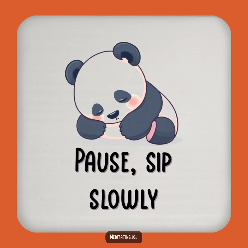 Funny Panda Coaster Set: Peaceful Pose Protection, Relaxation Gift