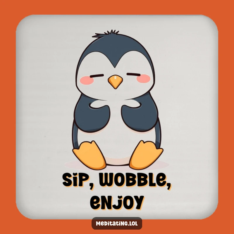 Funny Penguin Drink Coasters: Protect Surfaces with Wobbly Charm