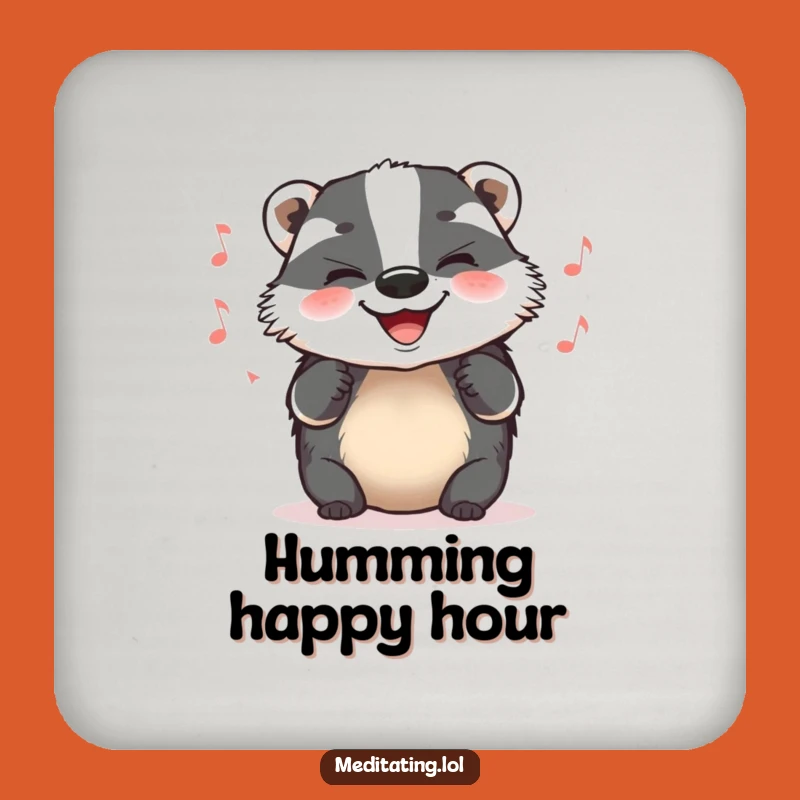 Funny Badger Hum Coaster: Protect Surface Tune Gift