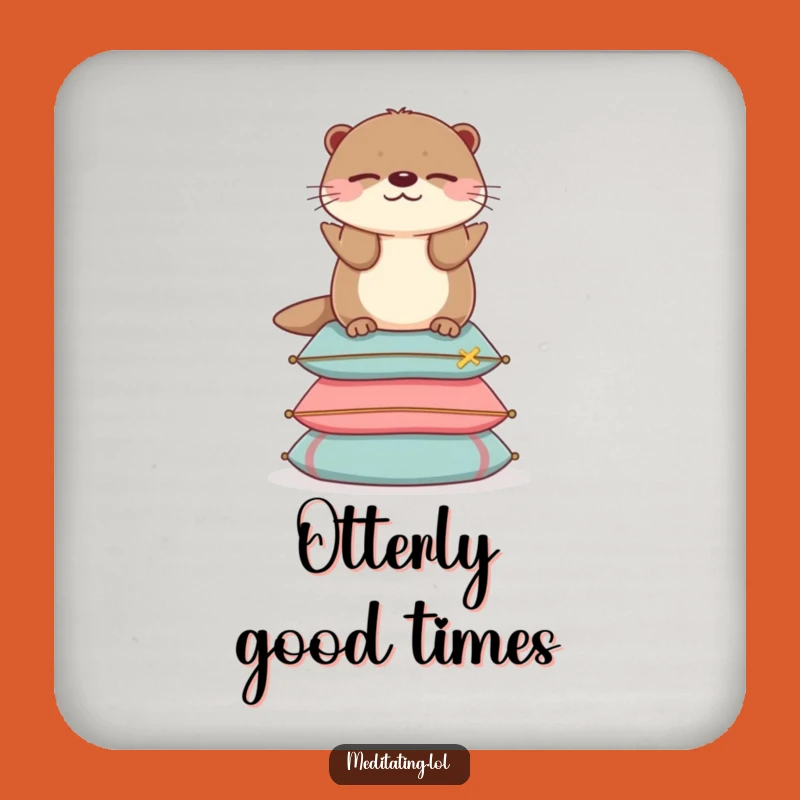 Funny Otter Cushion Coasters: Set of Hilarious Animal Balance Protectors