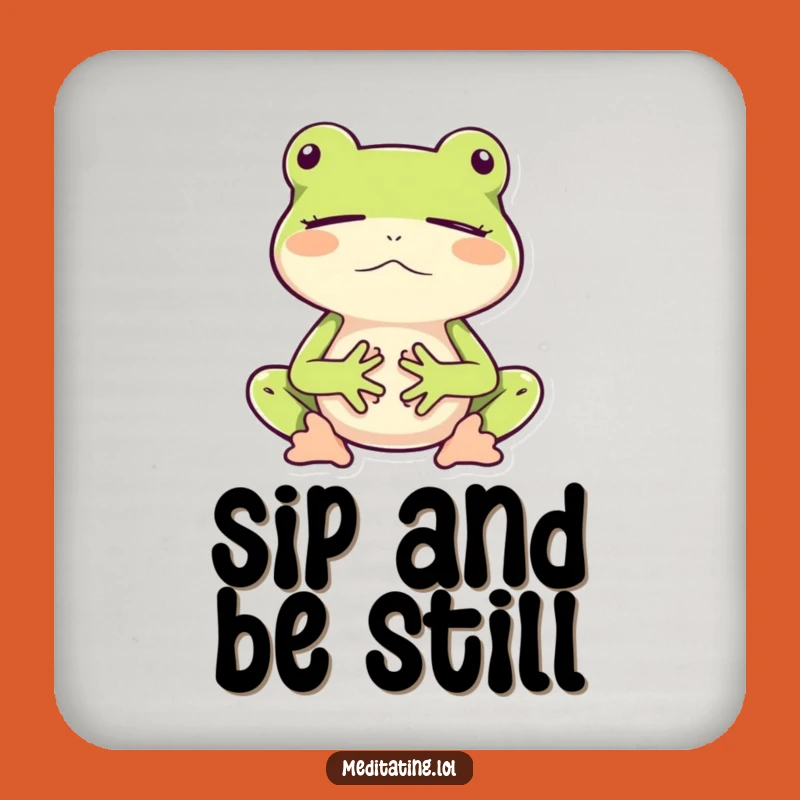 Funny Frog Meditation Coaster - Protect Surfaces with Zen