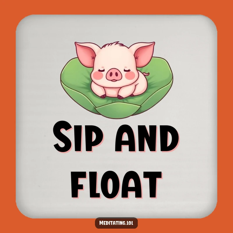 Funny Piglet Lotus Leaf Coaster: Protect Surfaces with This Hilarious Swine Decor