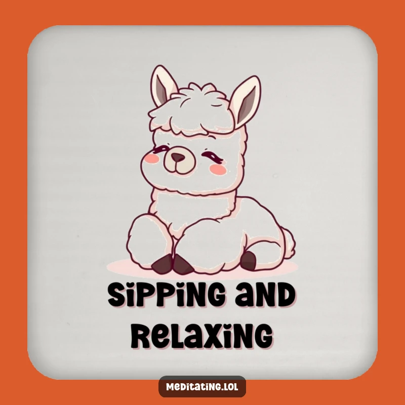Funny Llama Relax Drink Coaster: Chill Animal Protector, Hilarious Table Accessory for Any Surface