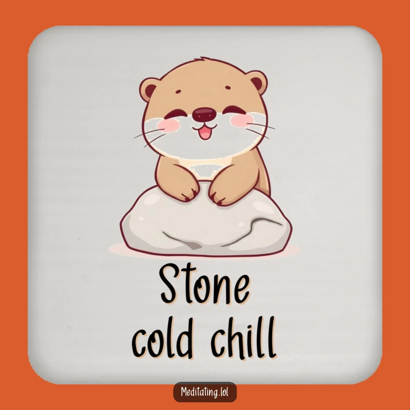 Funny Otter Stone Coaster: Protect Surface Happy Gift