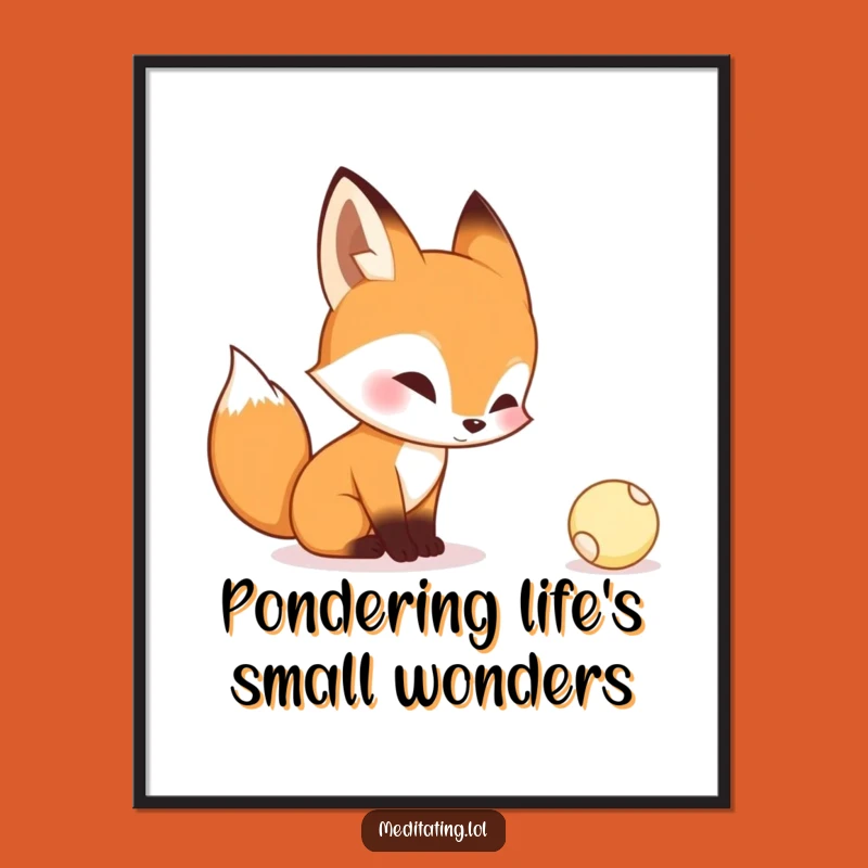 Funny Curious Fox Poster: Inspire Wonder and Playfulness