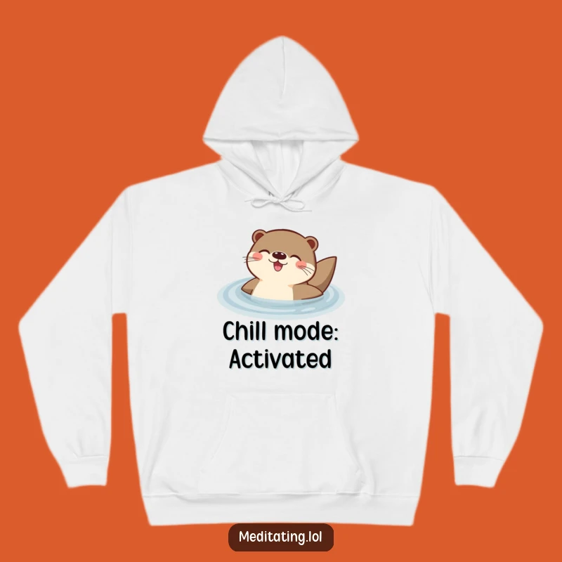 Funny Otter Hoodie: Cozy Delighted Otter Floating Peacefully, Warm & Humorous Gift