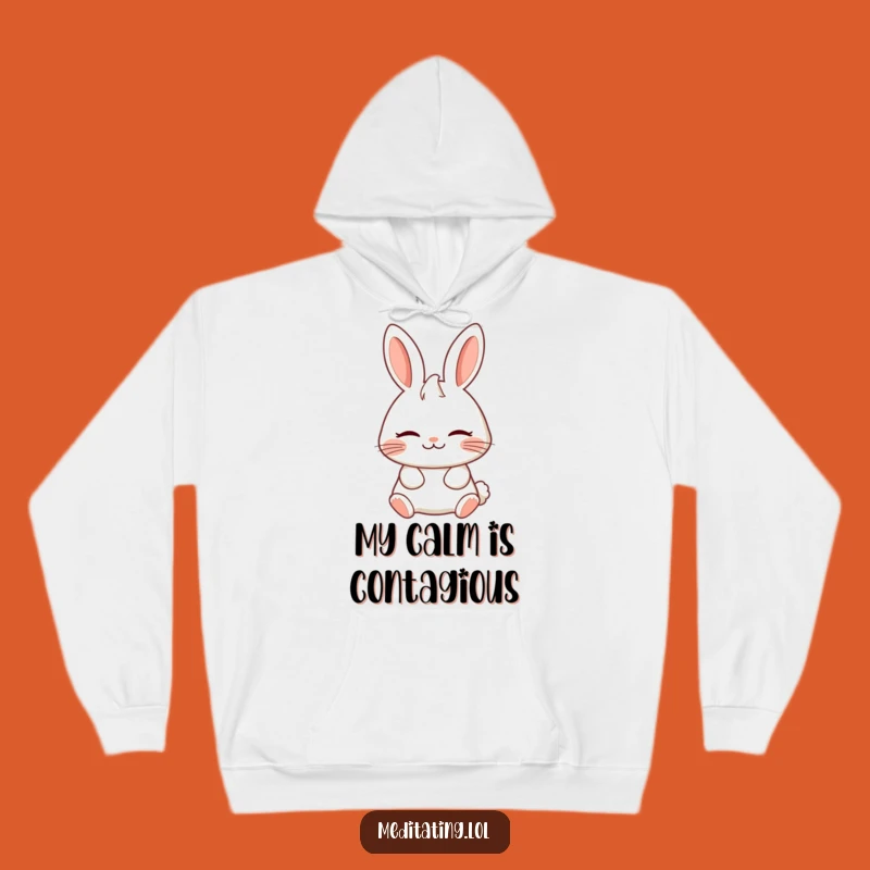 Cozy Funny Serene Rabbit Hoodie: Embrace Calm and Laughter