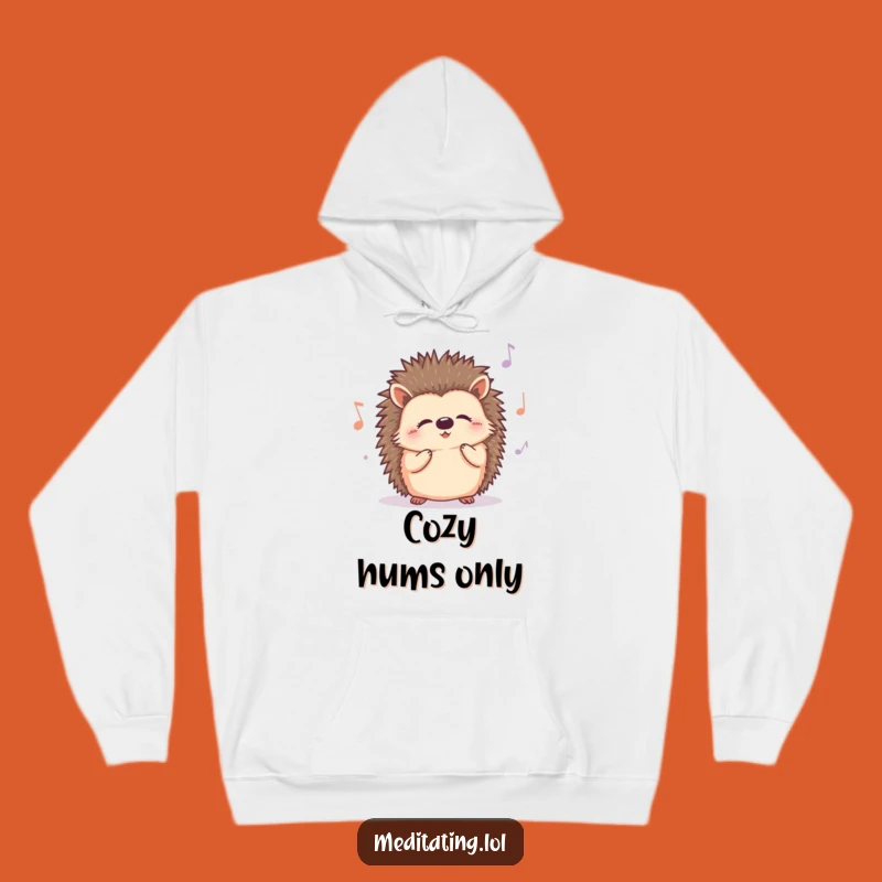 Funny Hedgehog Hum Hoodie: Cozy, Cute Animal Playing Music, Warm and Hilarious Winter Gift