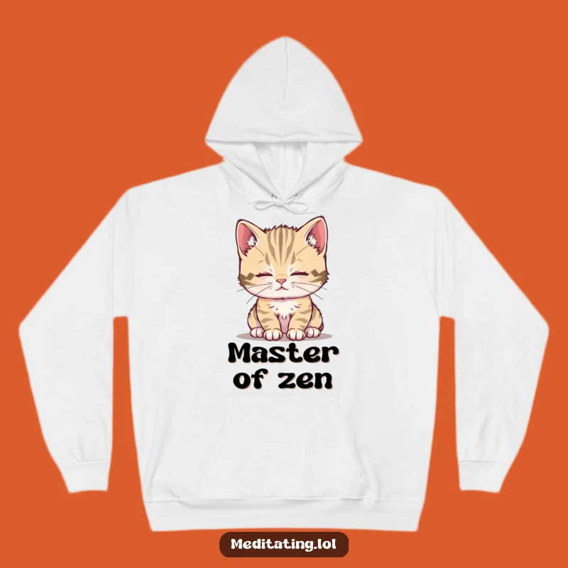 Funny Calm Kitten Hoodie: Snuggle up in Peaceful Comfort!