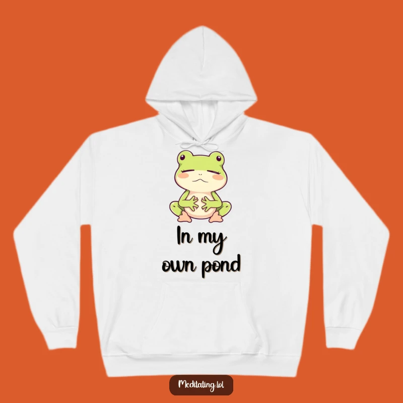 Funny Frog Meditation Hoodie - Cozy Calm Bouncing Wear